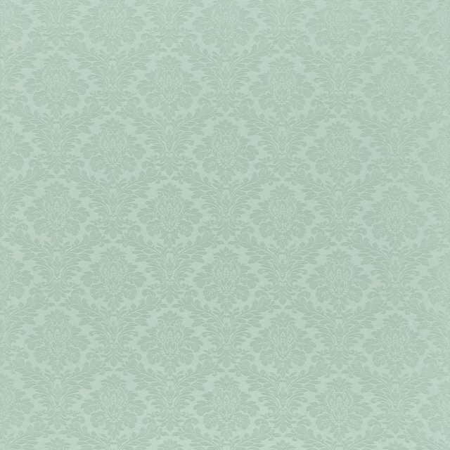 Pale slate-blue damask fabric with a softly woven floral repeat