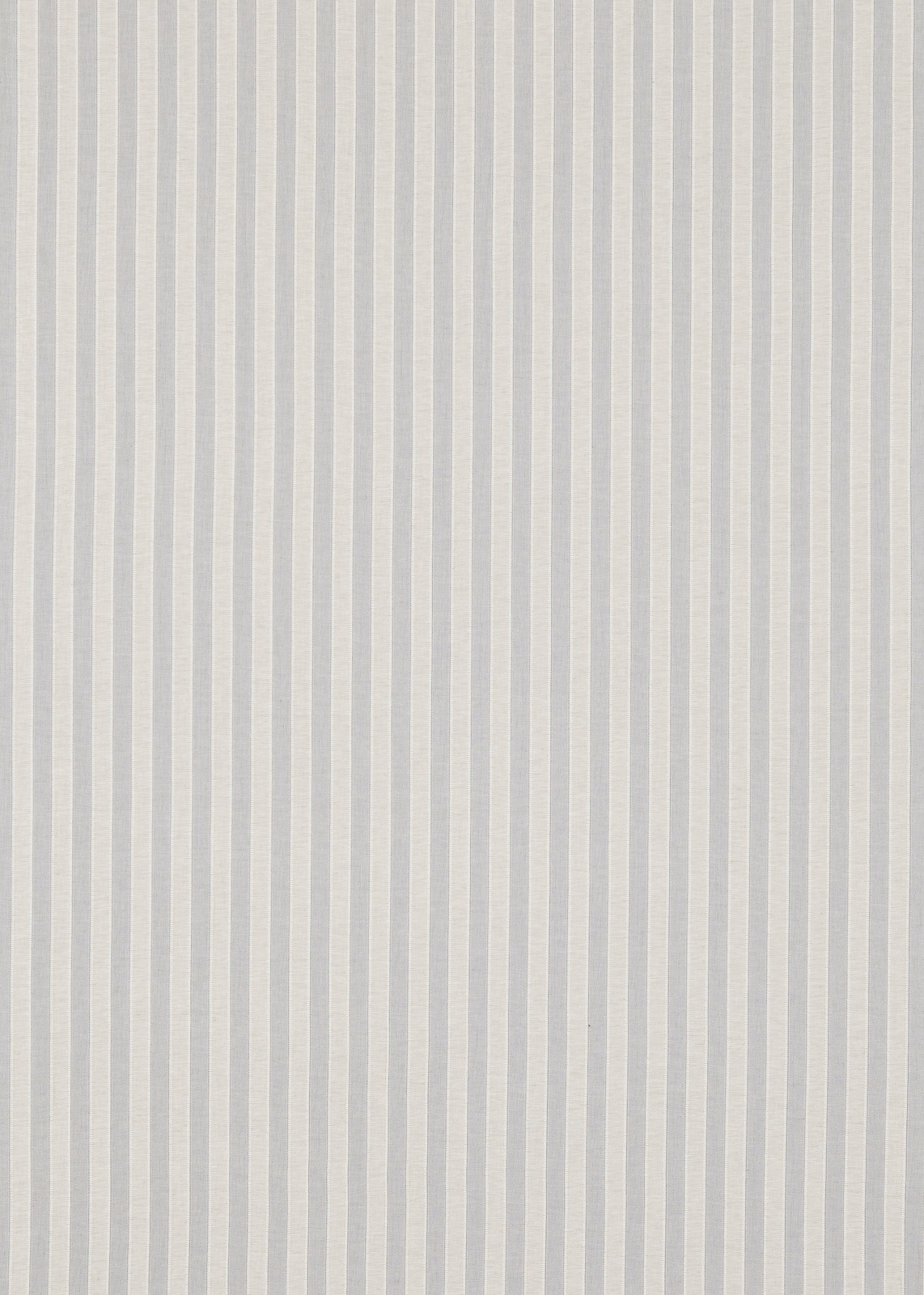 Pale silver and linen vertical striped fabric with a fine woven texture