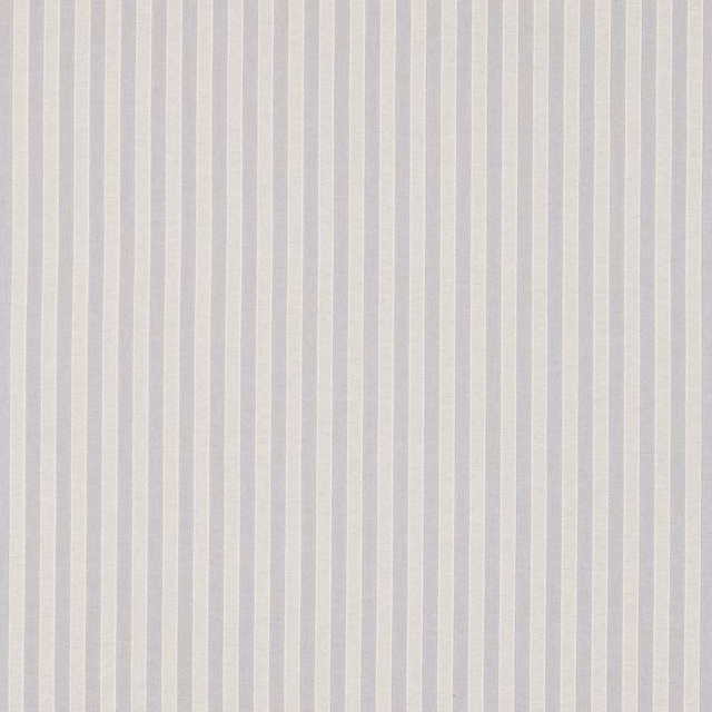 Pale silver and linen vertical striped fabric with a fine woven texture