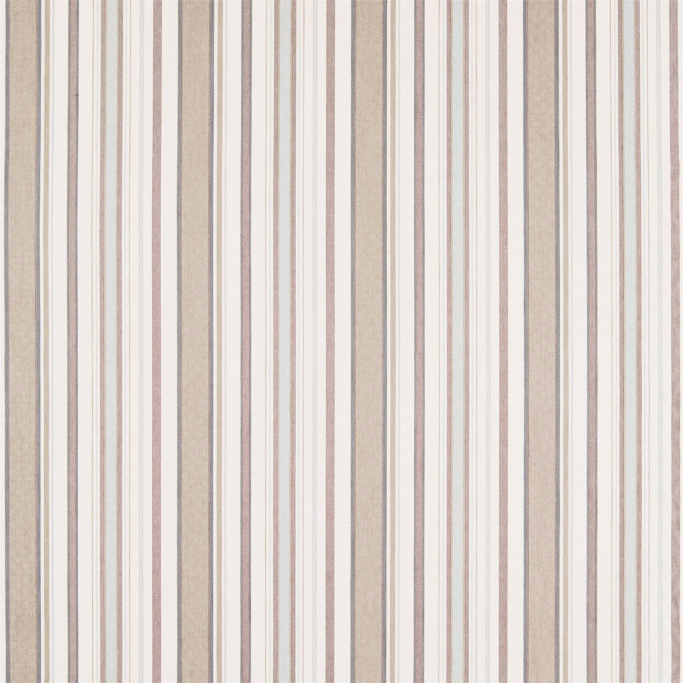 Vertical dobby stripe swatch in cream, taupe and soft mineral tones
