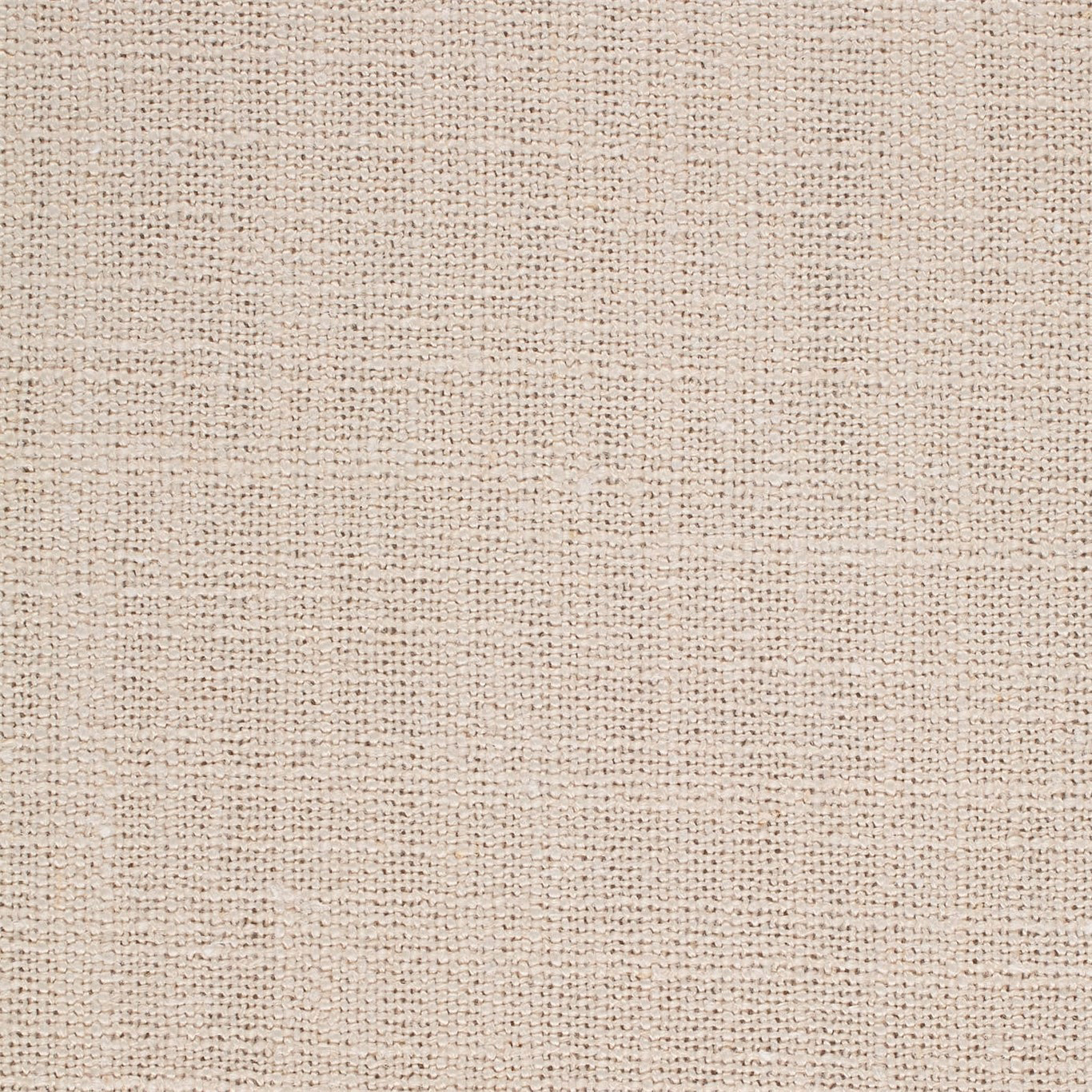 Close-up of warm oat-beige woven fabric with fine textured slub