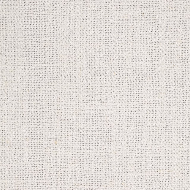 Close-up of soft ecru woven fabric with fine nubby texture and subtle slub specks