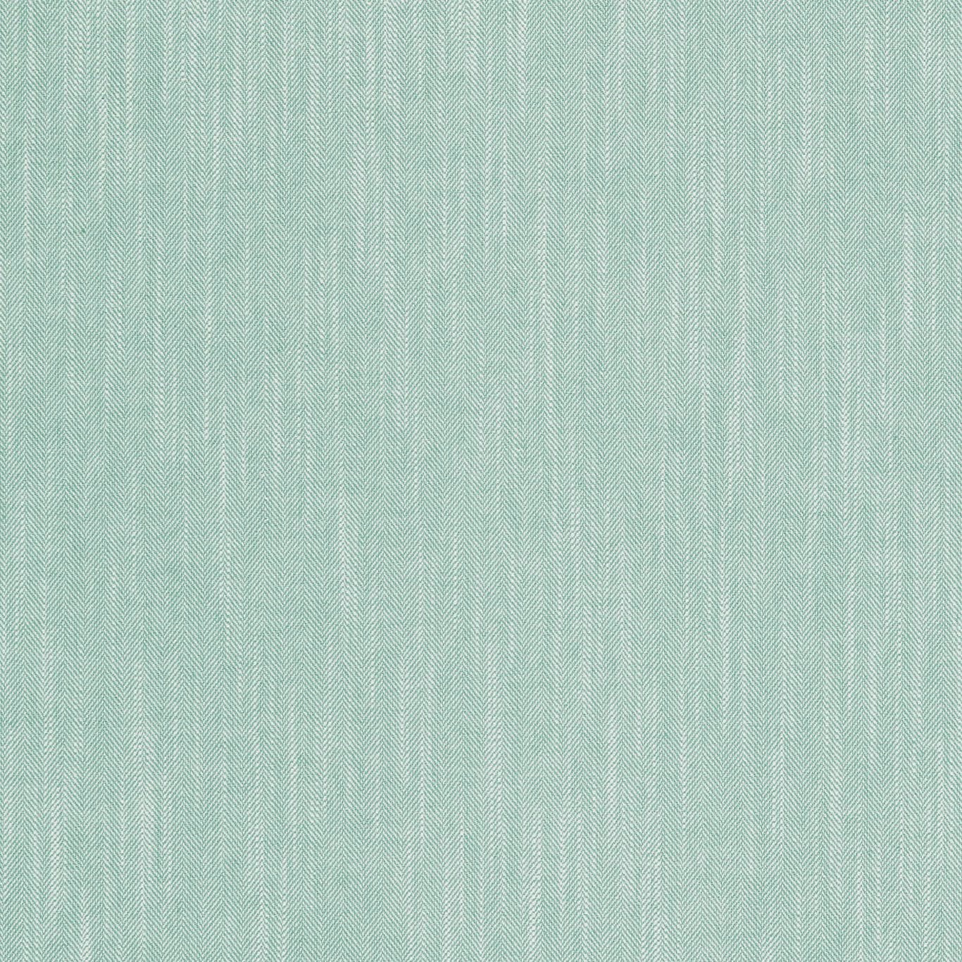 Pale duck egg blue herringbone weave fabric with fine vertical texture