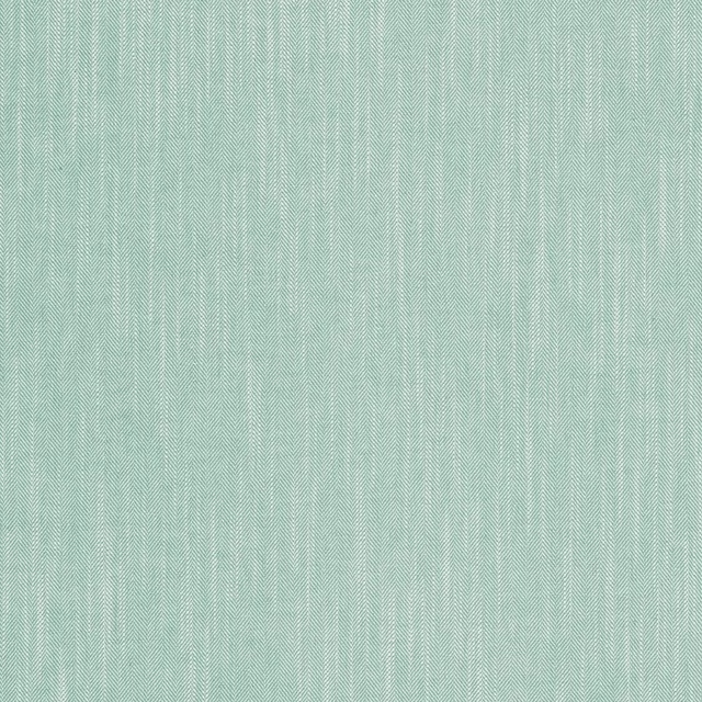 Pale duck egg blue herringbone weave fabric with fine vertical texture