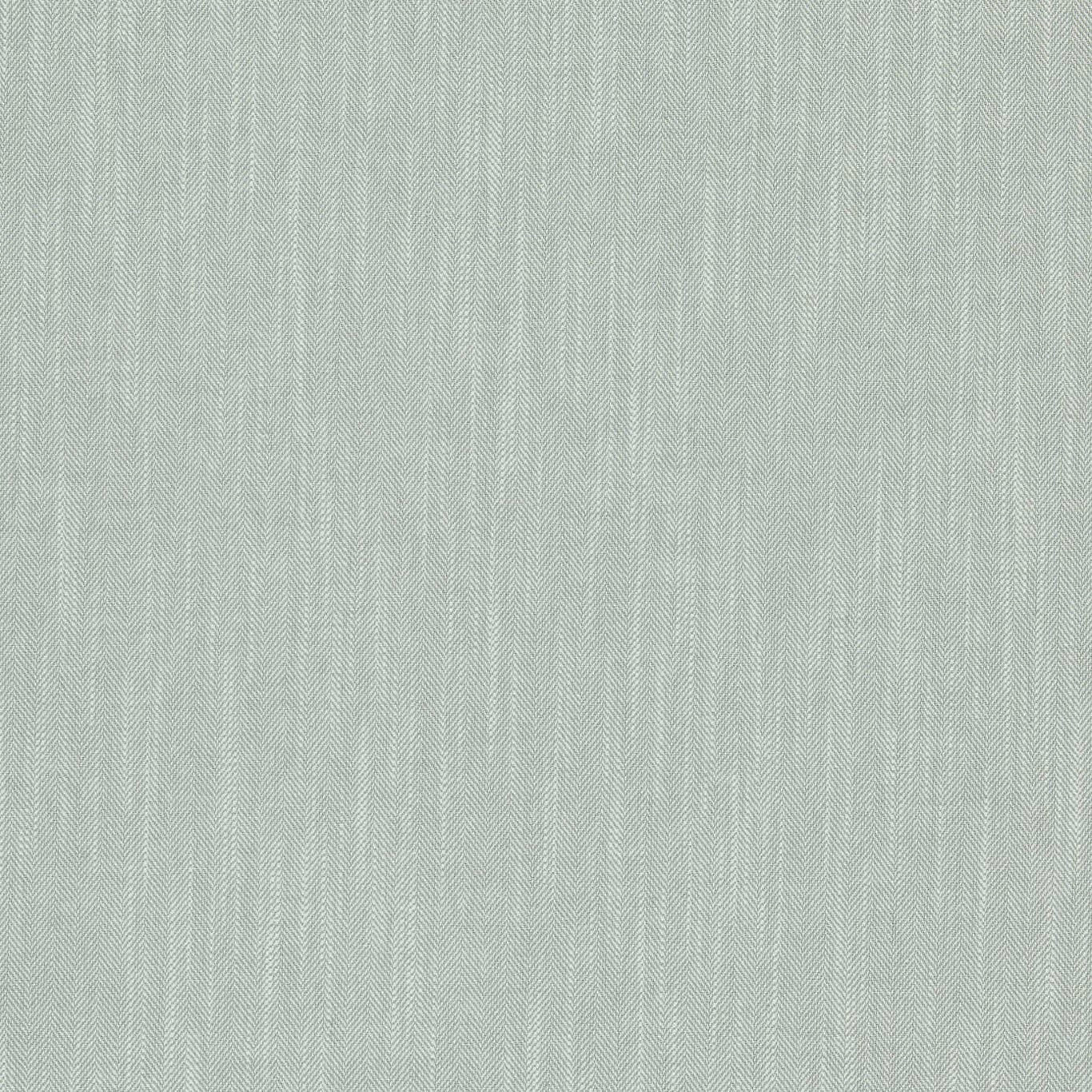 Pale sage green herringbone woven fabric swatch with fine texture