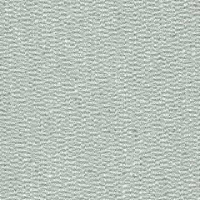 Pale sage green herringbone woven fabric swatch with fine texture