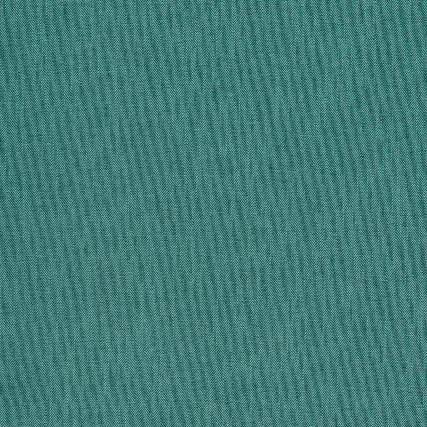 Close-up of a deep teal chevron-woven fabric with fine textured weave