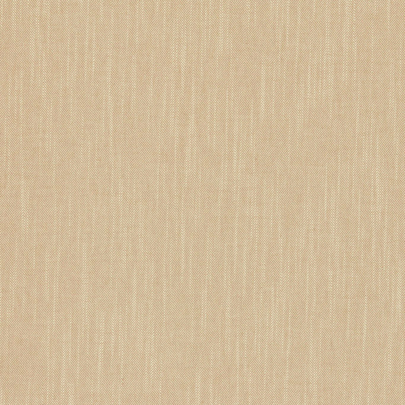 Warm sandy beige herringbone weave fabric swatch with fine texture