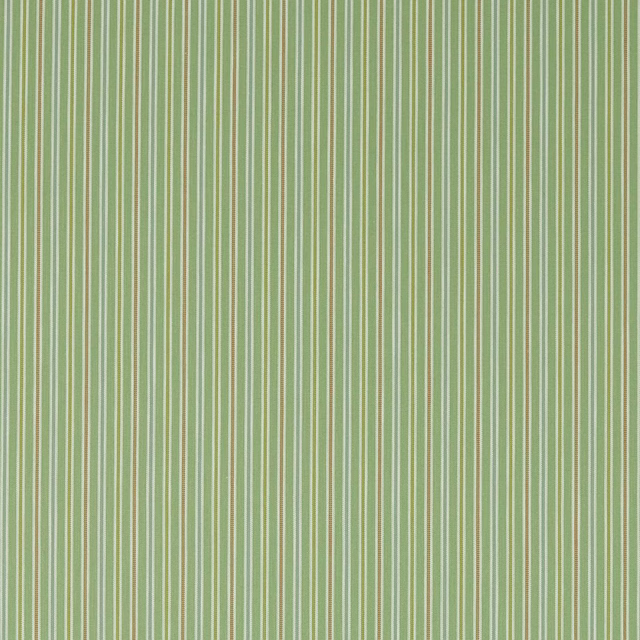 Vertical fern green stripe fabric with ivory and tan narrow lines