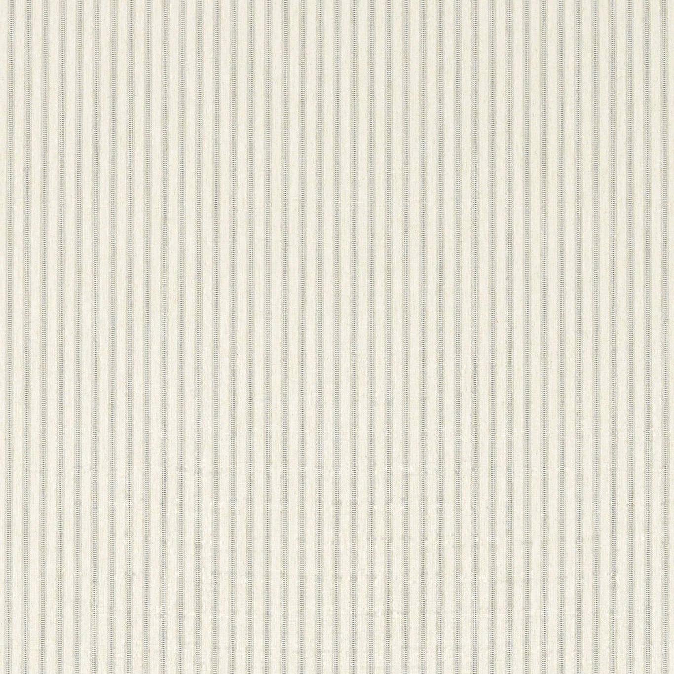 Vertical cream stripe fabric with fine silver-grey pinstripes and tight woven texture