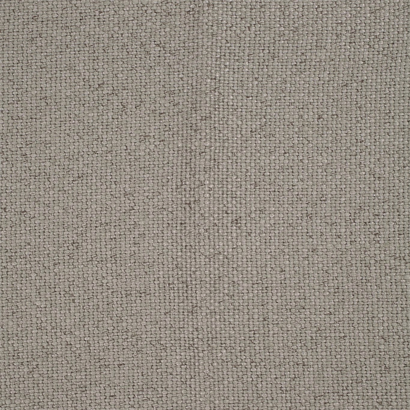 Close-up of a cool taupe plain weave fabric with fine textured slubs