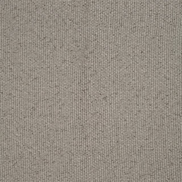 Close-up of a cool taupe plain weave fabric with fine textured slubs