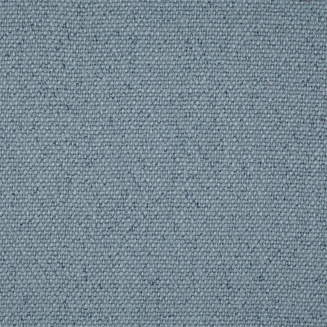 Close-up of a textured plain weave fabric in soft sea blue