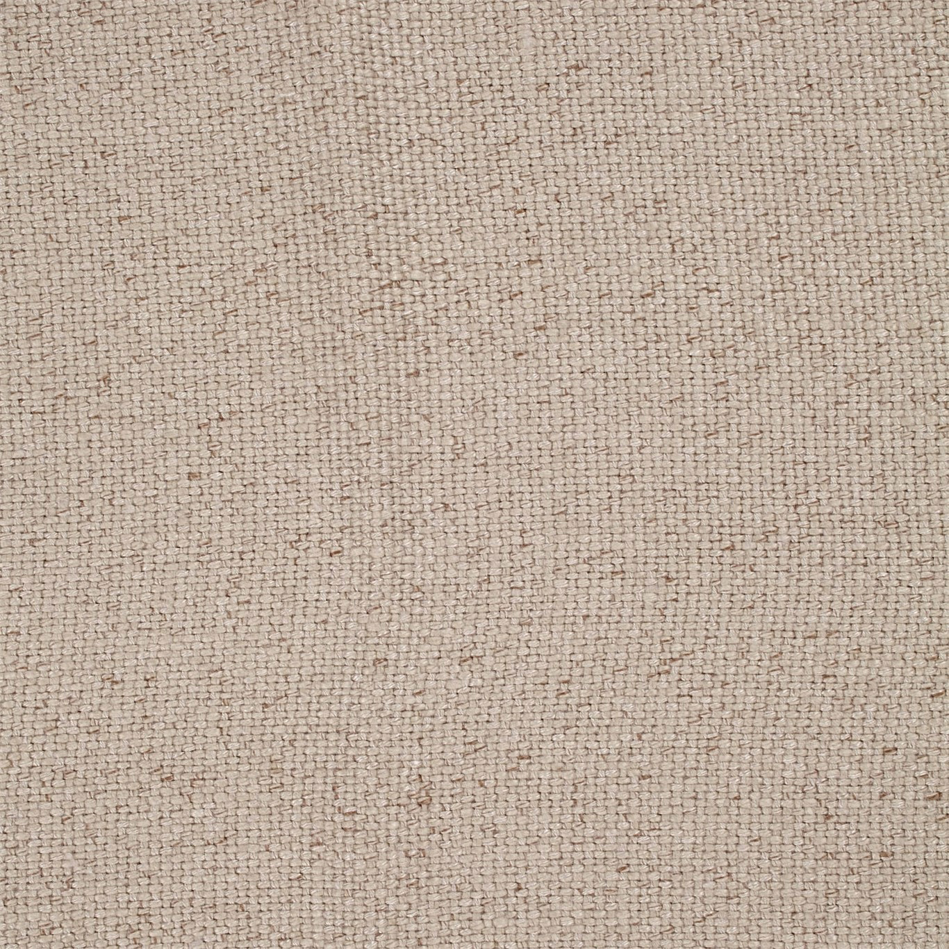 Close-up of warm stone beige woven fabric with fine textured slubs
