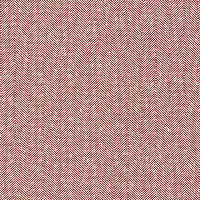 Berry red herringbone stripe on a cream woven fabric swatch