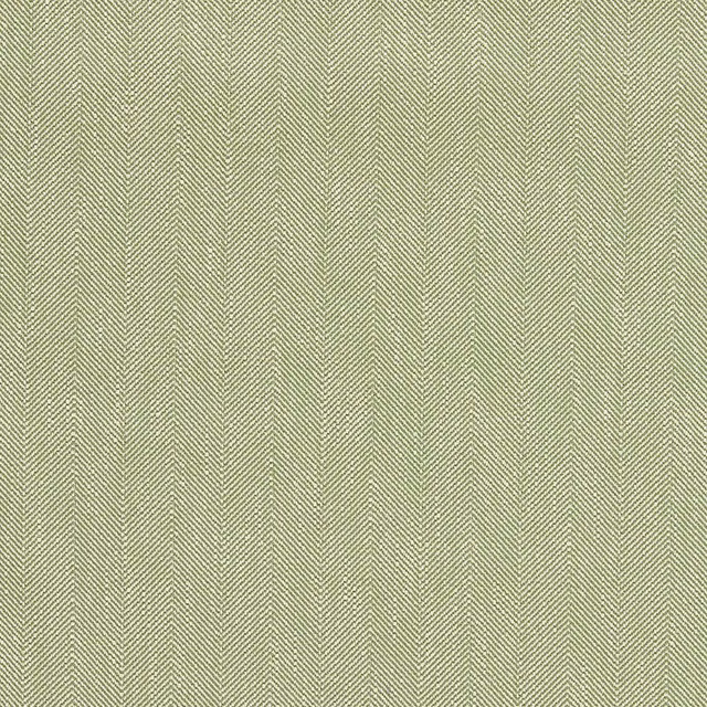 Pale leaf green herringbone fabric with fine woven texture