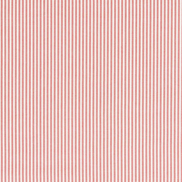 Vertical raspberry pink and pale ground woven stripe fabric swatch