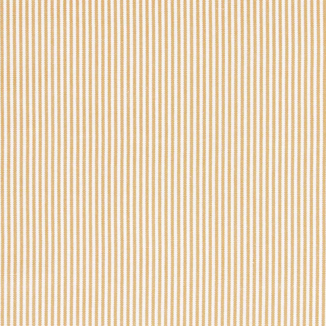 Close-up of fine vertical honey-gold stripes on a pale woven ground