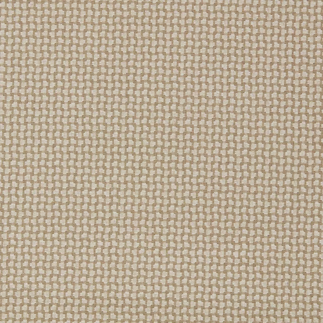 Soft oatmeal beige woven fabric with a fine grid texture and subtle tonal variation