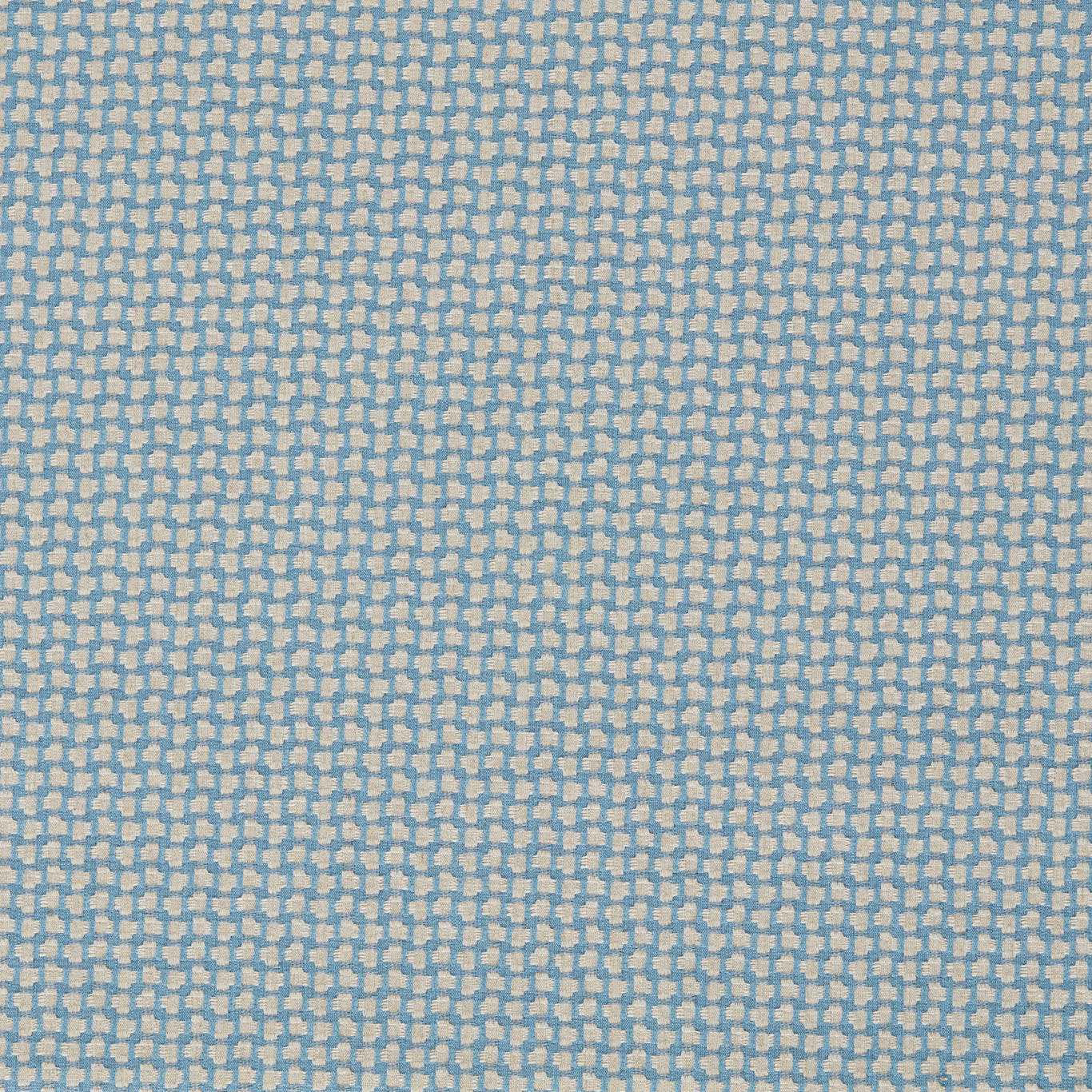 Pale Wedgwood blue woven fabric with a fine cream checked grid