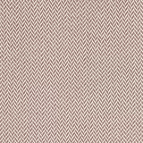 Close-up of warm chocolate brown herringbone woven fabric with natural threads