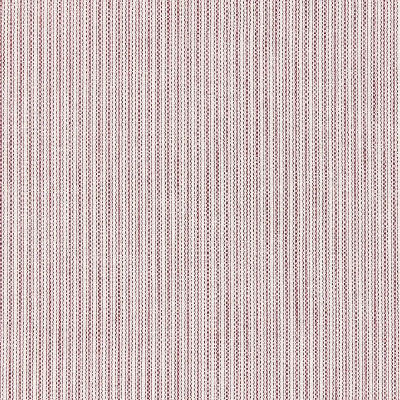 Fine vertical raspberry pink stripes on a pale woven ground