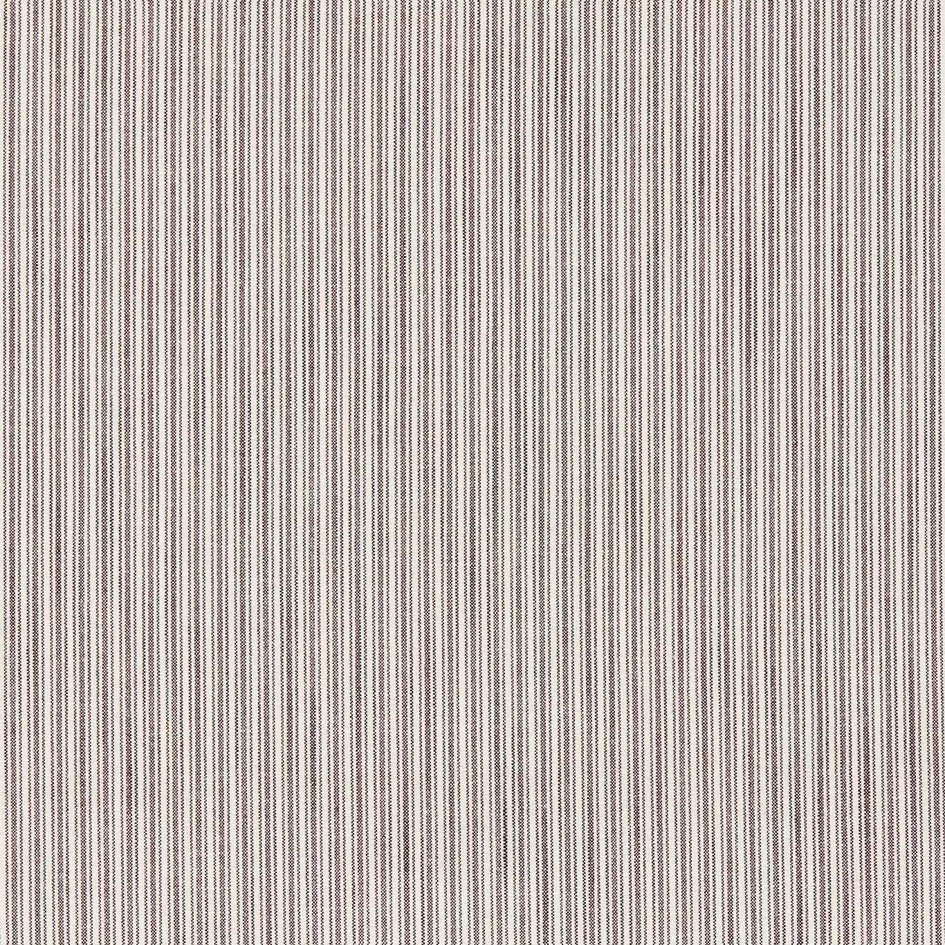 Close-up of fine vertical striped weave in warm brown and raw cream tones