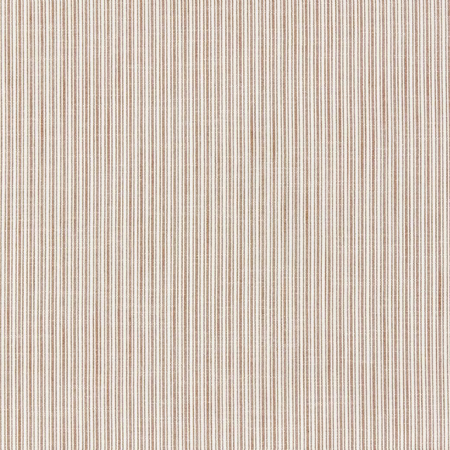 Cream and warm honey vertical pinstripe woven fabric with fine texture