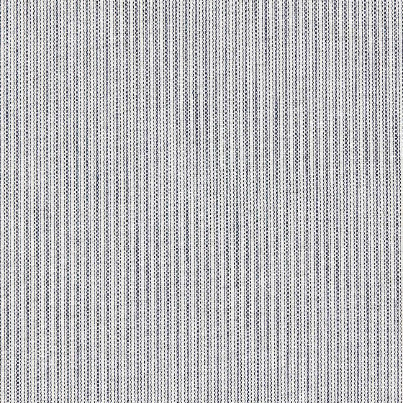 Fine blue and cream vertical pinstripe woven fabric with a crisp, tight texture.