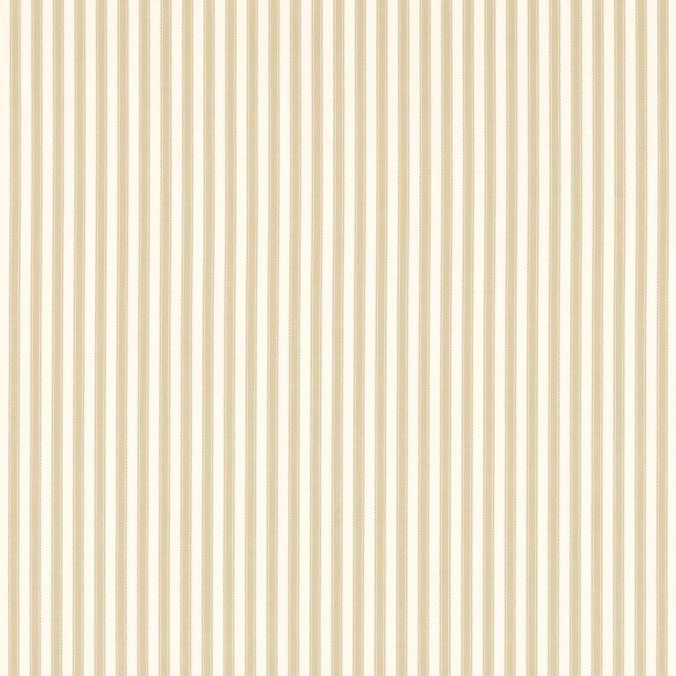 Vertical cream and flax pinstripes on a finely woven fabric swatch