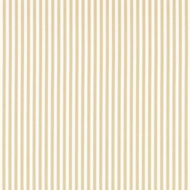 Vertical cream and flax pinstripes on a finely woven fabric swatch