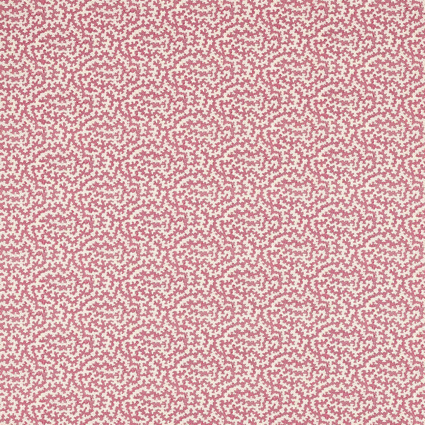 Small damson-pink damask motif on a pale background fabric swatch