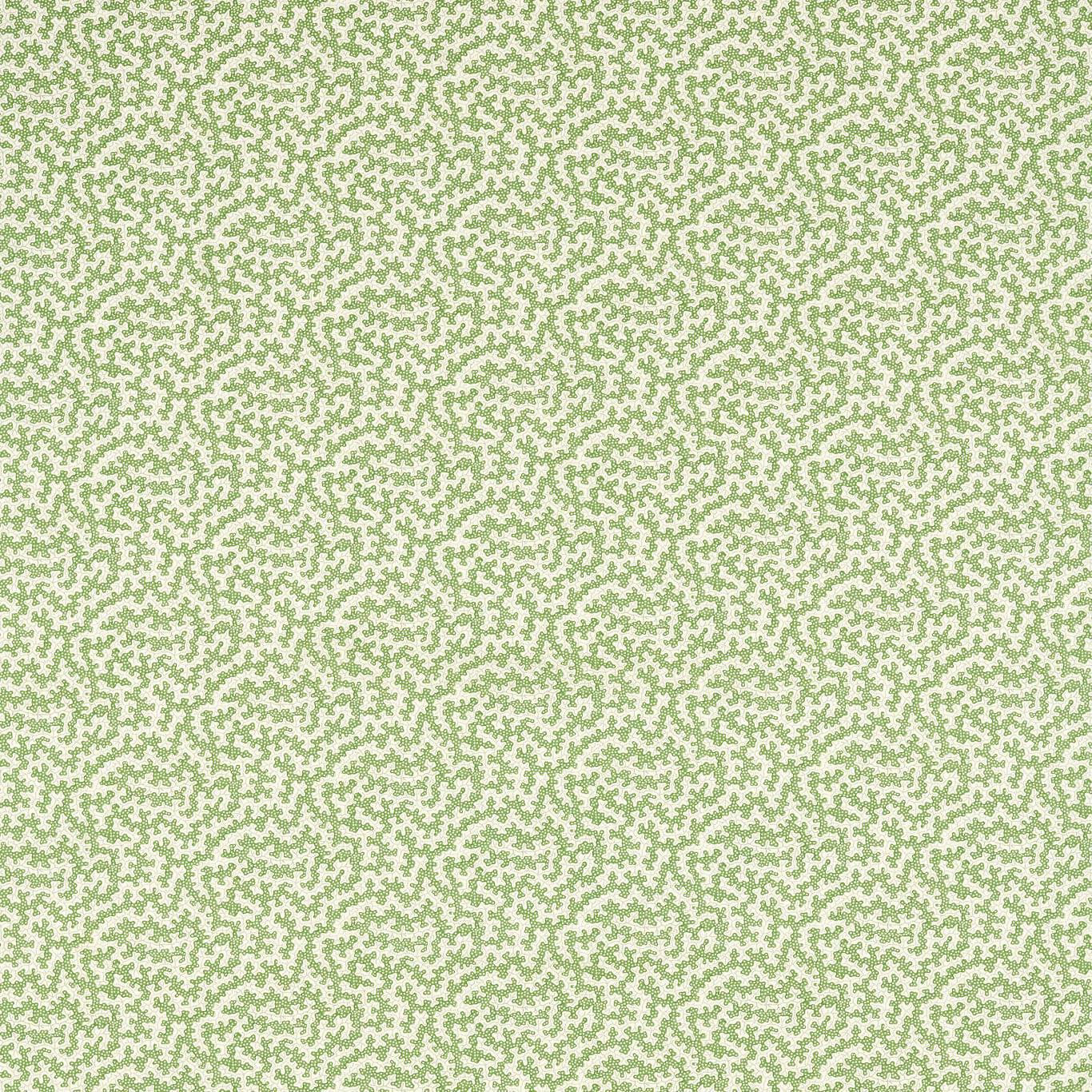 Small sage green dotted leaf pattern on a pale ground