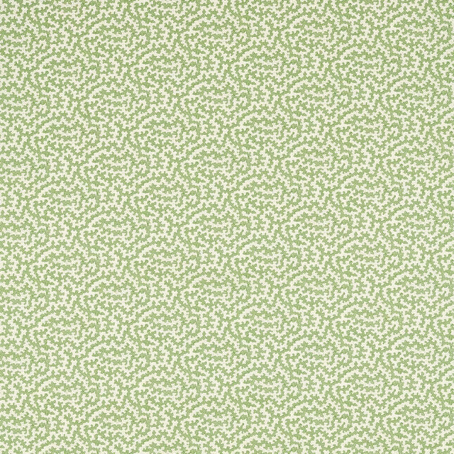 Small sage green dotted leaf pattern on a pale ground