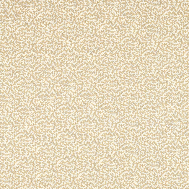 All-over small-scale beige and wheat print on a pale cream fabric swatch