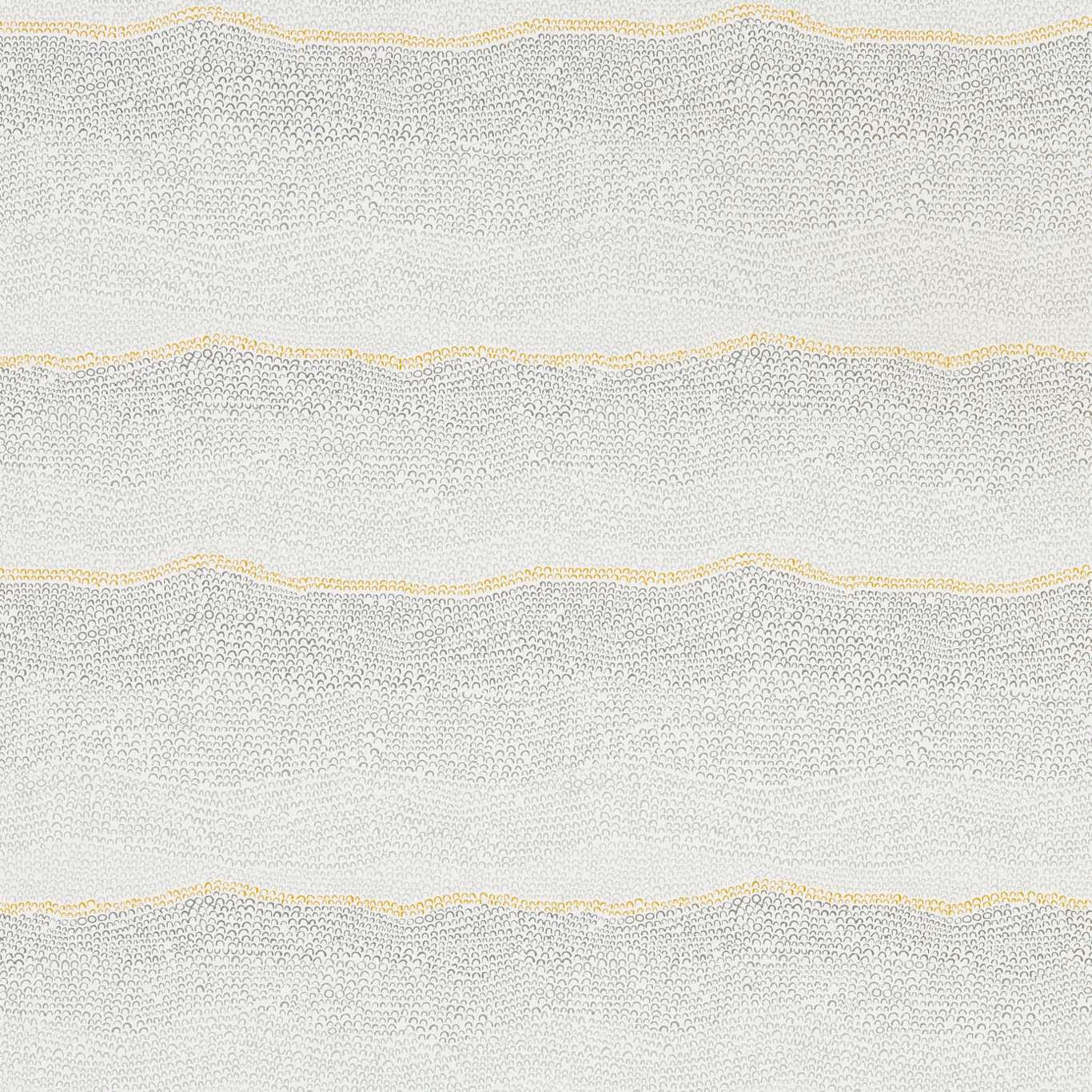 Pale slate textured wallpaper with fine ochre undulating horizontal lines