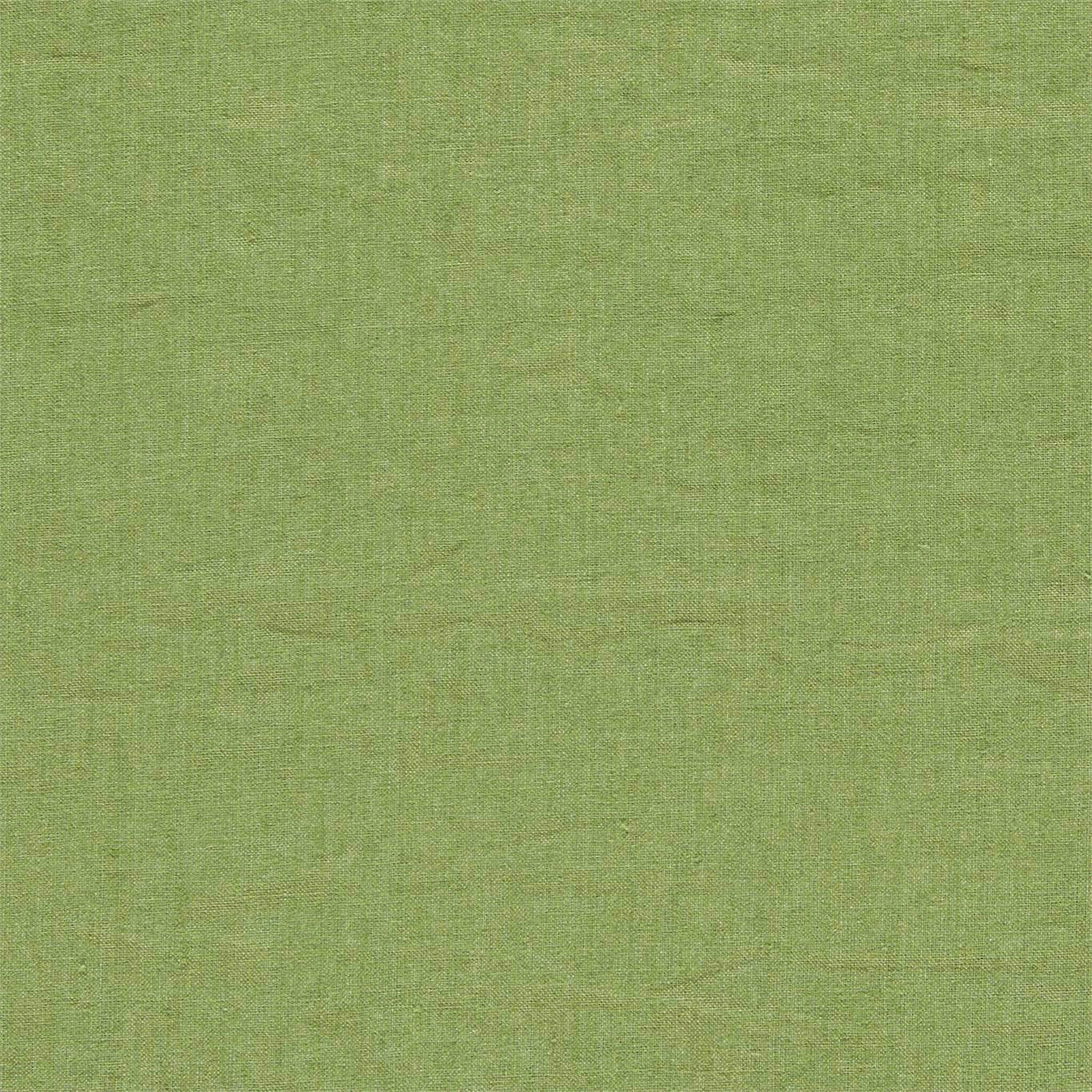 Soft chartreuse green linen-look fabric with a fine woven texture