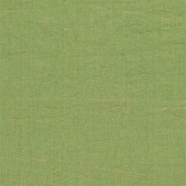 Soft chartreuse green linen-look fabric with a fine woven texture