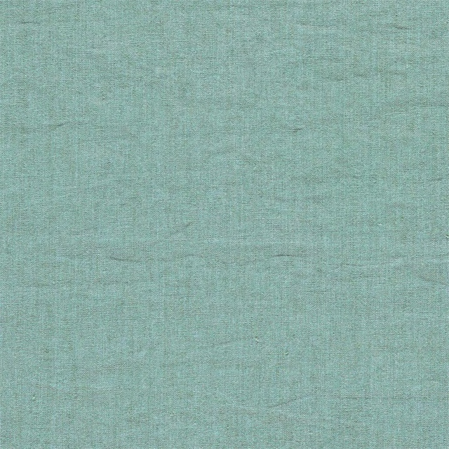 Soft duck egg teal plain linen weave fabric with a subtle matt texture