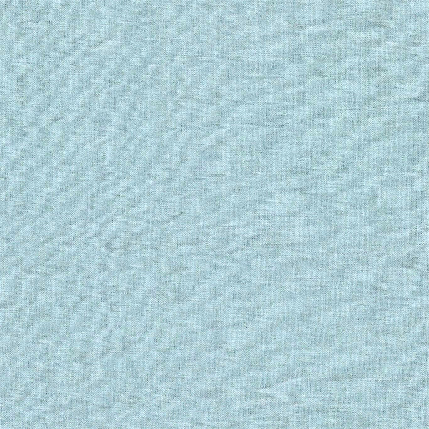 Pale glacier blue linen fabric with a fine plain weave and subtle slubs