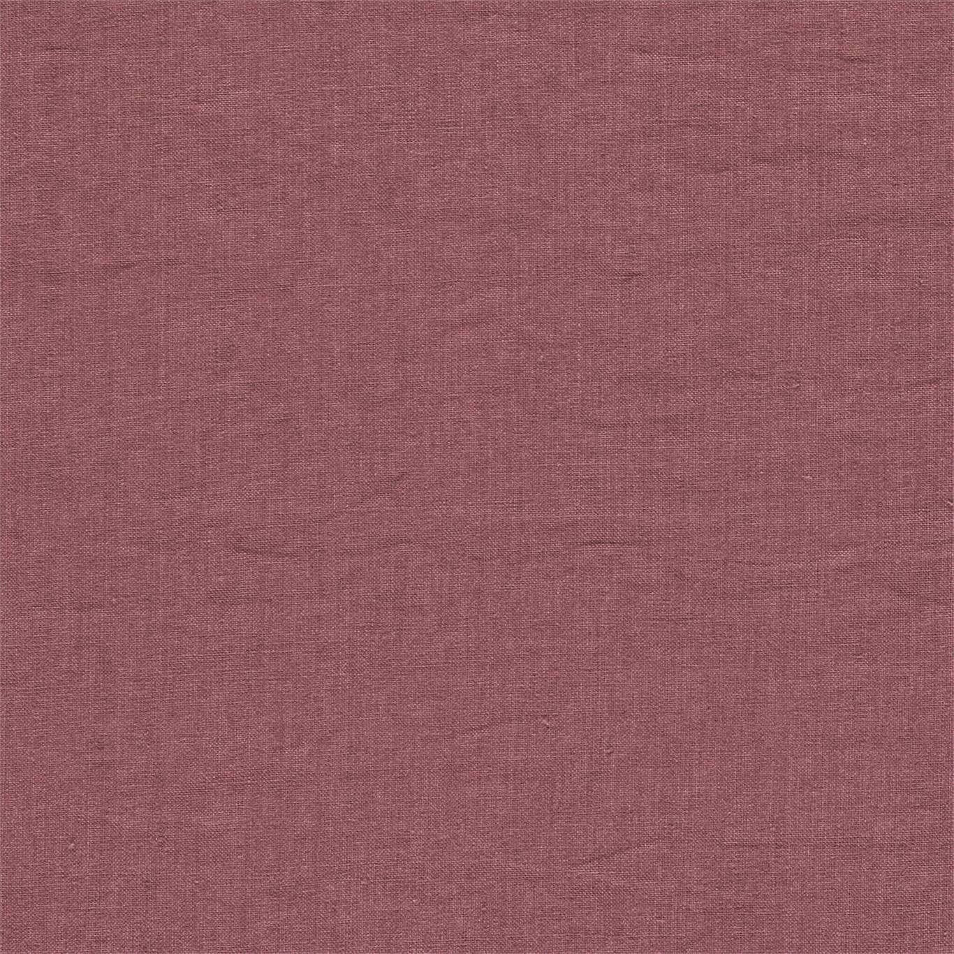 Dusty henna pink plain linen-weave fabric swatch with subtle tonal texture