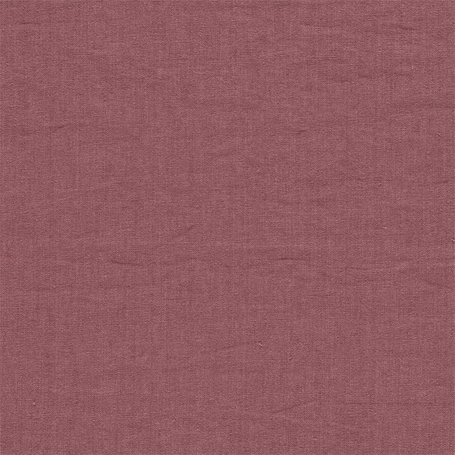 Dusty henna pink plain linen-weave fabric swatch with subtle tonal texture