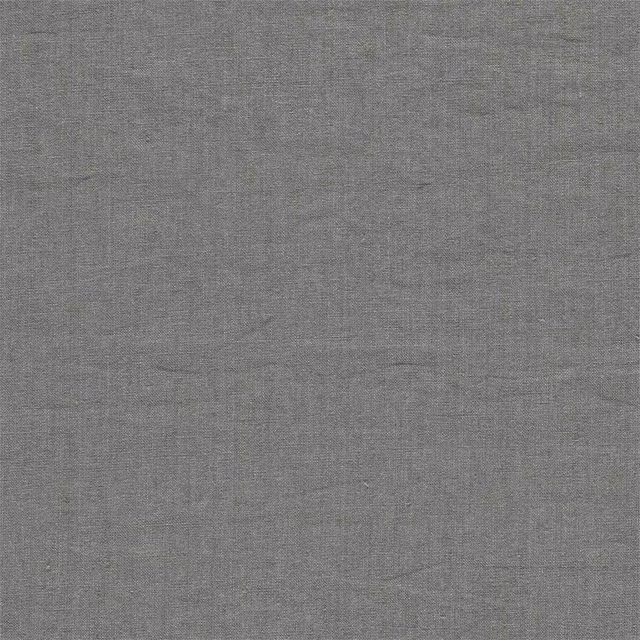 Close-up of soft mouse grey plain woven fabric with fine linen texture