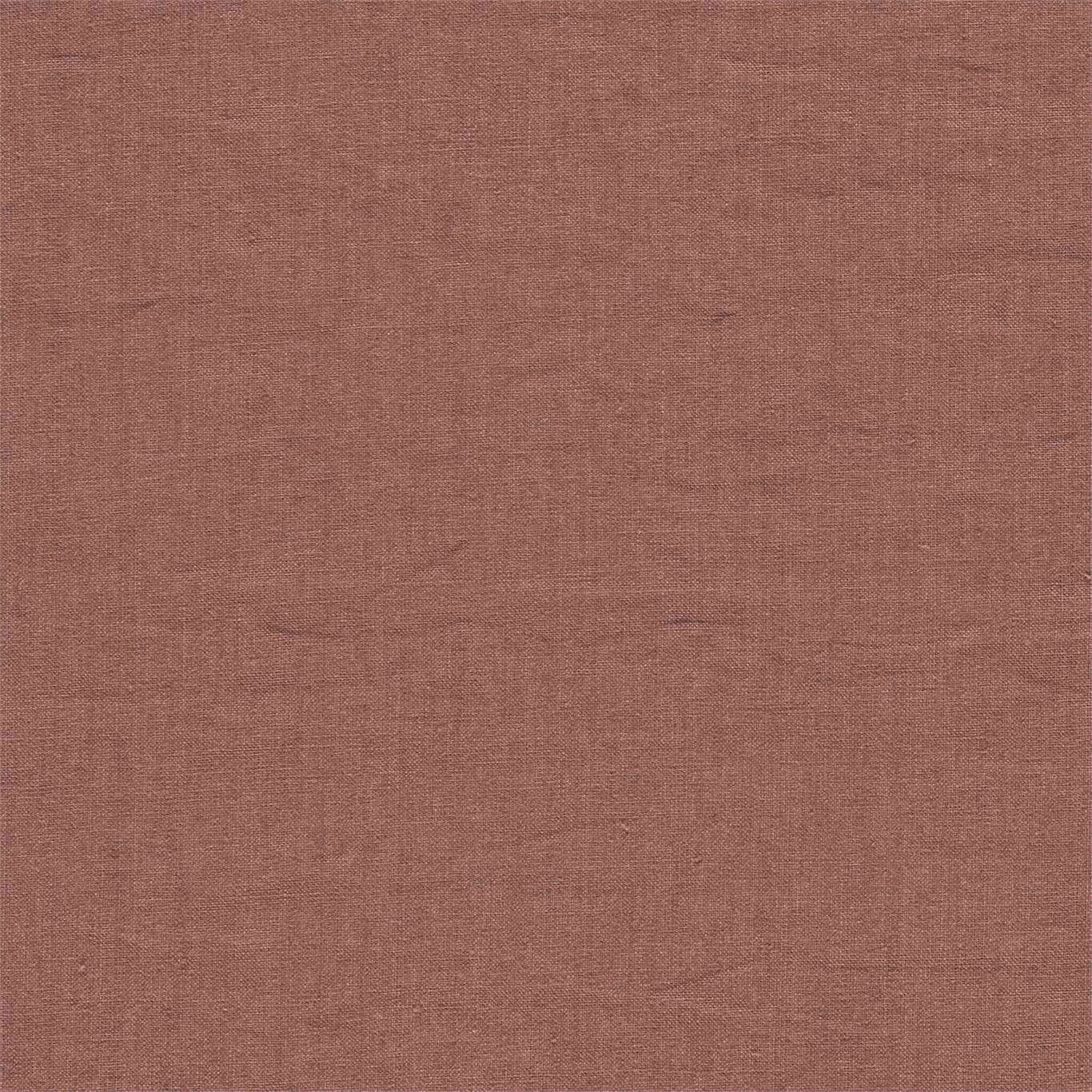 Dusty peach-pink plain linen-weave fabric with a softly textured surface