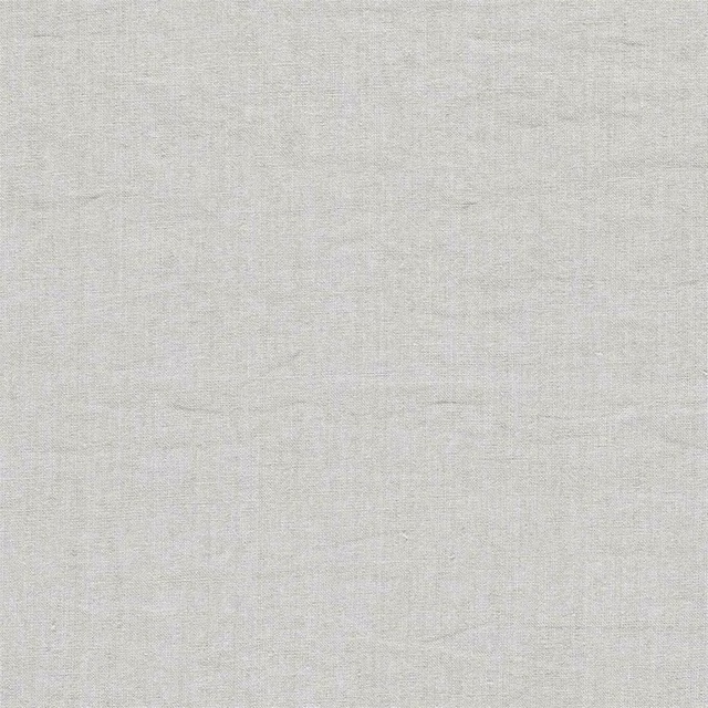 Pale pebble cream linen fabric with a fine plain weave and soft matte texture