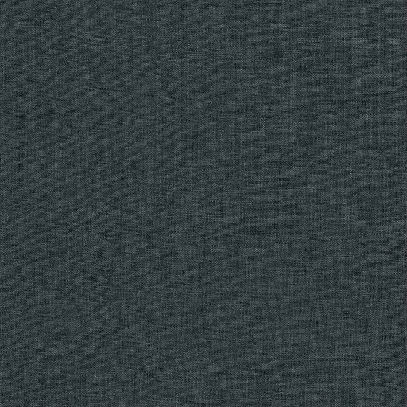 Dark slate green linen-look plain fabric with a fine woven texture