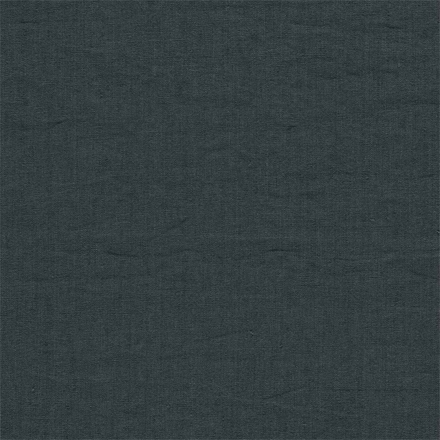 Dark slate green linen-look plain fabric with a fine woven texture