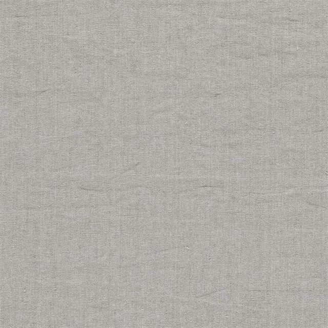 Close-up of soft stone-grey woven linen fabric with a fine matte texture