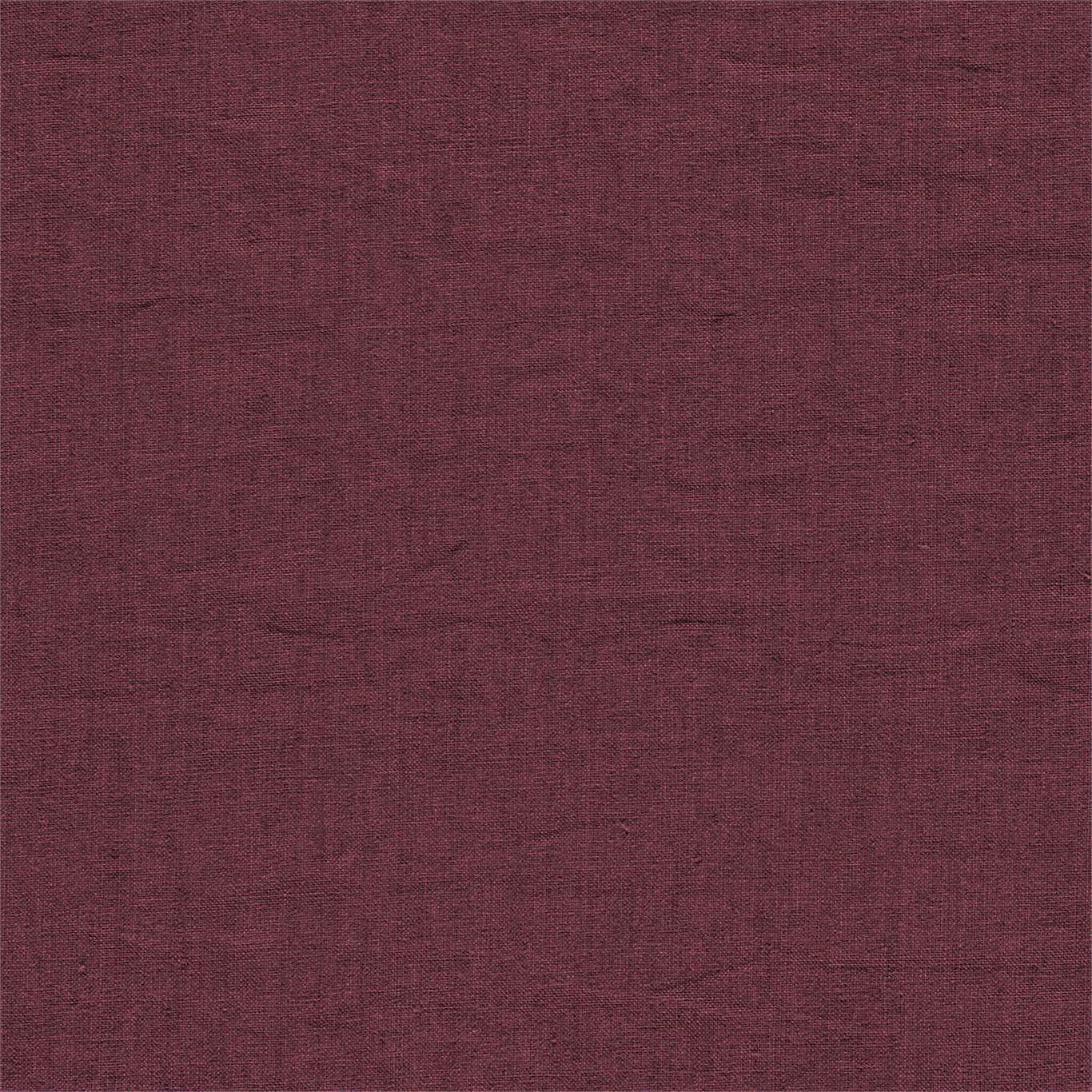 Deep wine-burgundy woven linen-look fabric with subtle slubs and tonal texture