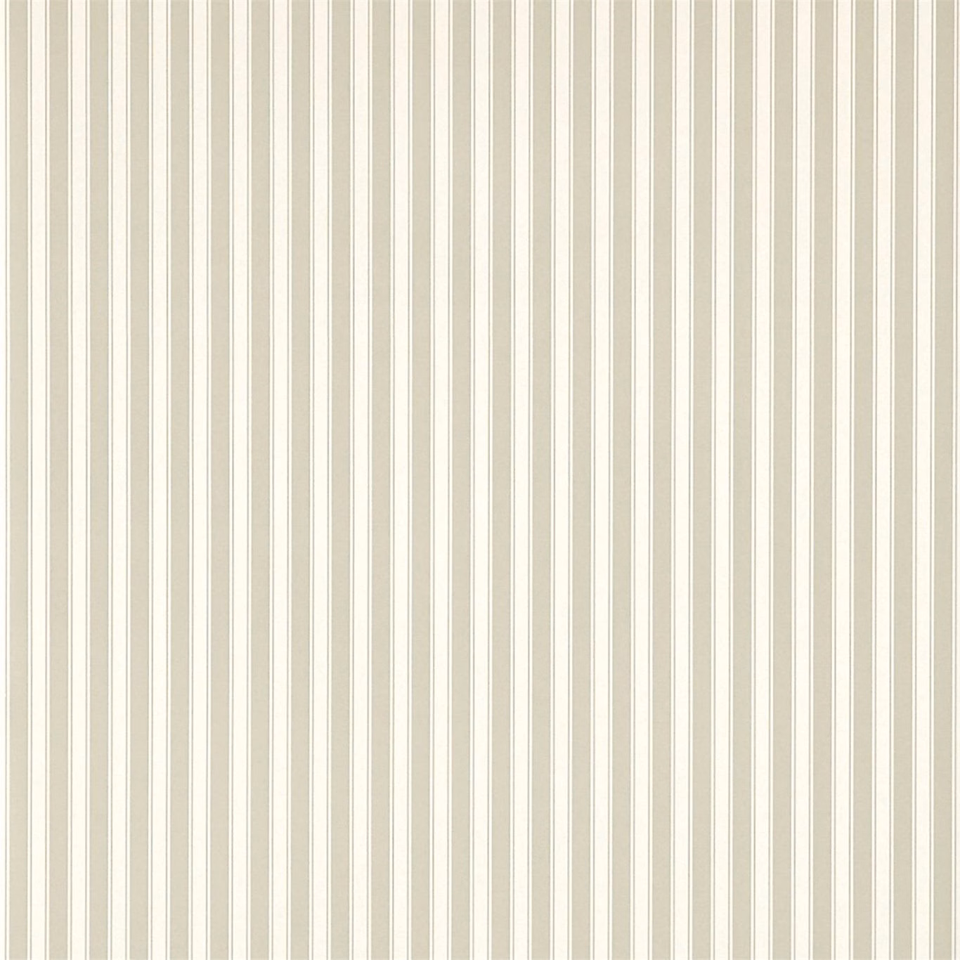 Fine vertical cream and warm beige stripes with a softly muted wallpaper finish